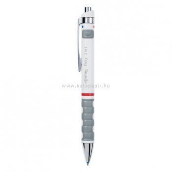   Multifunkciós írószer, nyomógombos, rOtring "MultiPEN 3:1", (kék, piros, 0,7mm), fehér