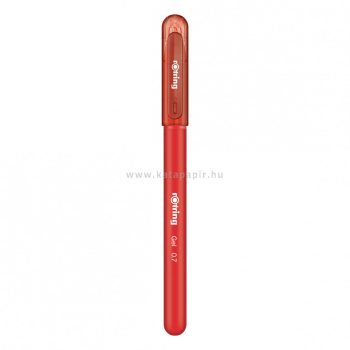 Zseléstoll, 0,7 mm, kupakos, rOtring "GEL", piros