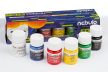 Tempera készlet, tégelyes, 25 ml, NEBULO, 6 különböző szín