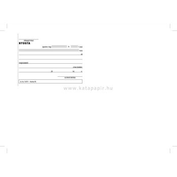 Átvételi elismervény A/6 B.13-67/V 50x3 lapos