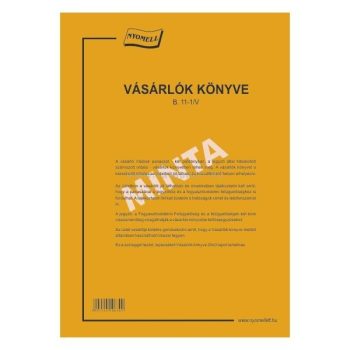 B.11-1/V/ÚJ VÁSÁRLÓK KÖNYVE 2019, 25x2 PÉLDÁNYOS, A/4