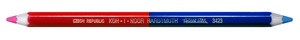 KOH-I-NOOR Postairon 3423 piros + kék, vastag, hatszögű, hegyezett