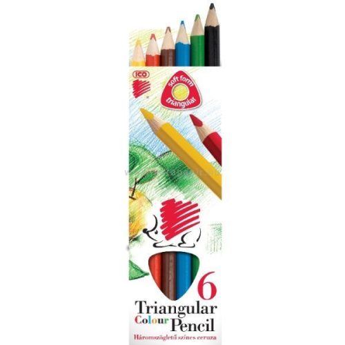SÜNI színes ceruza 6 DB-OS HÁROMSZÖGLETŰ FESTETT JUMBO 7140133001