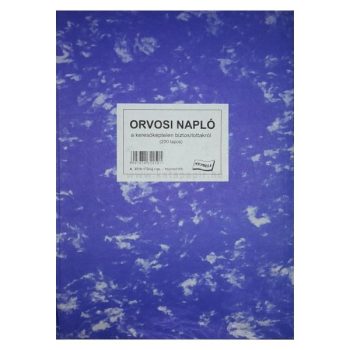 ORVOSI NAPLÓ, ÁLLÓ, 200 LAPOS, A/4, A.3510-172/ÚJ