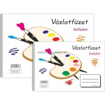 Nyomell spirál vázlatfüzet B/5 32 lap hófehér