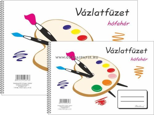 SPIRÁL VÁZLATFÜZET B/5 MÉRET, 32 LAP, HÓFEHÉR LAPOK