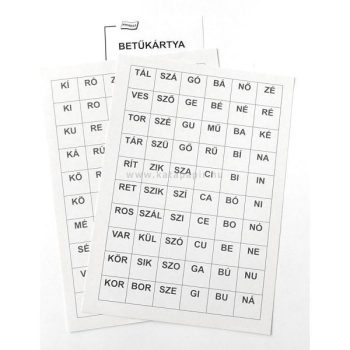 BETŰKÁRTYA