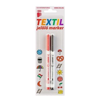 TEXTILFILC T-SHIRT, M2, FEKETE+PIROS