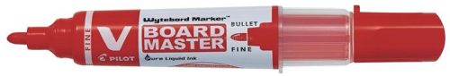 Táblamarker, 2,2-5,2 mm, vágott, PILOT "V-Board Master", piros