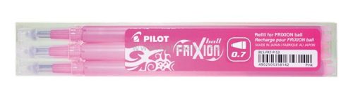 Rollertoll betét, 0,35 mm, törölhető, PILOT "Frixion Ball/Clicker", rózsaszín, 3 db