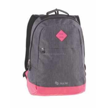   Hátizsák, notebook tartóval, PULSE "Bicolor", szürke-pink