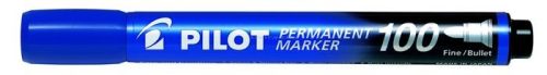 Alkoholos marker, 1 mm, kúpos, PILOT "Permanent Marker 100", kék