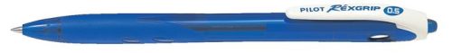 Golyóstoll, 0,21 mm, nyomógombos, PILOT "Rexgrip EF", kék
