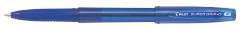 Golyóstoll, 0,22 mm, kupakos, PILOT "Super Grip G", kék