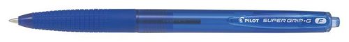 Golyóstoll, 0,22 mm, nyomógombos, PILOT "Super Grip G", kék