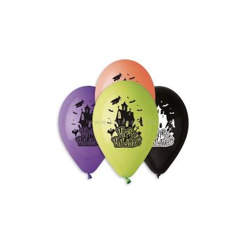 Léggömb, 30 cm, "Halloween Kastély" 10 /csom