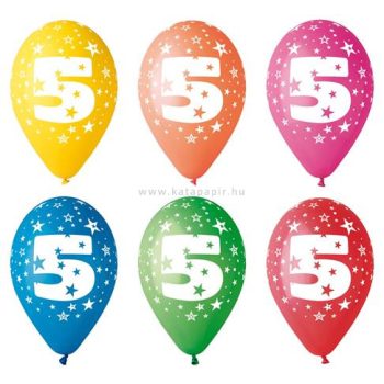 Léggömb, 26 cm, számos, 5 5 /csom