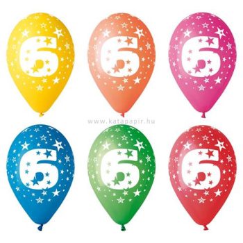 Léggömb, 26 cm, számos, 6 5 /csom