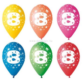 Léggömb, 26 cm, számos, 8 5 /csom