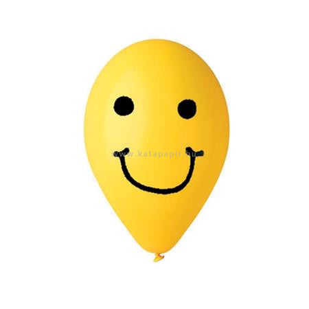 Léggömb, 30 cm, smiley, sárga 10 /csom