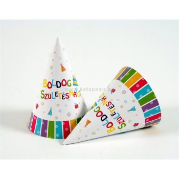 Csákó, papír, "Boldog születésnapot" 6 /csom
