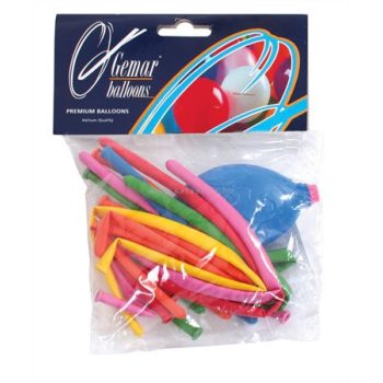 Modellező léggömb, pumpával, vegyes szín 10 /csom