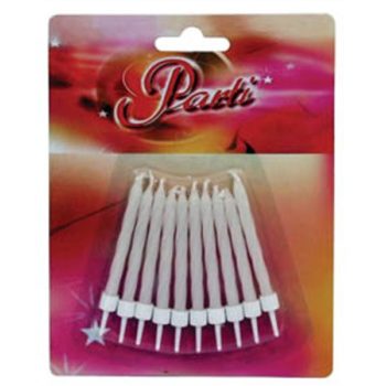 Gyertya, születésnapi, 10+10 db tartó 10 /csom