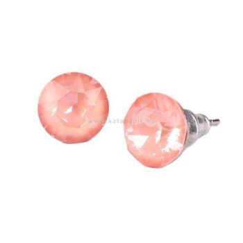   Fülbevaló, flamingó opál SWAROVSKI® kristállyal, 8 mm, ART CRYSTELLA®