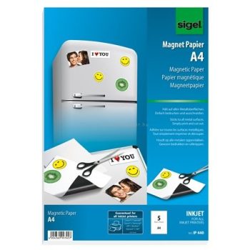 Mágneses papír, A4, SIGEL 5 lap/csom