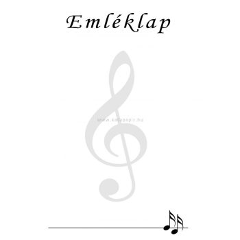 Emléklap 6, választható papír színnel