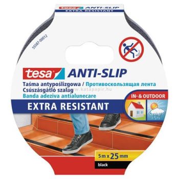   Csúszásgátló szalag, 25 mm x 5 m, TESA "Anti-slip", fekete 5méter/db