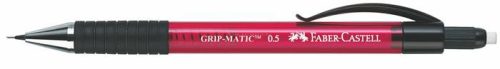 Nyomósirón, 0,5 mm, FABER-CASTELL "Grip Matic 1375", piros