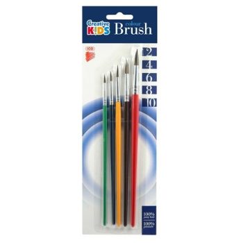   Ecsetkészlet, no. 2-4-6-8-10, fa, ICO "Creative Kids"