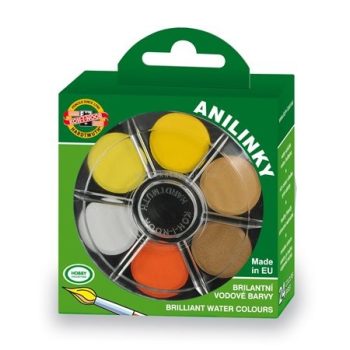   Vízfesték, 24 darabos, 22,5 mm, KOH-I-NOOR "Brillant"