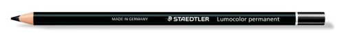 Színes ceruza, henger alakú, mindenre író, vízálló (glasochrom) STAEDTLER "Lumocolor", fekete