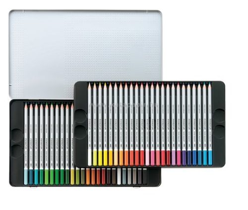 Akvarell ceruza készlet, fém doboz, STAEDTLER "Karat", 48 különböző szín