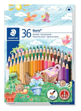 Színes ceruza készlet, hatszögletű, STAEDTLER "Noris Club", 36 különböző szín