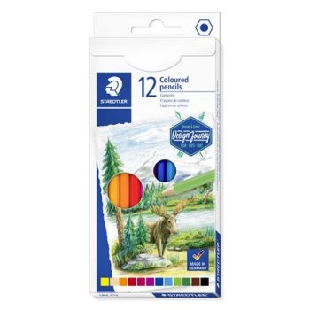   Színes ceruza készlet, hatszögletű, STAEDTLER "Design Journey", 12 különböző szín