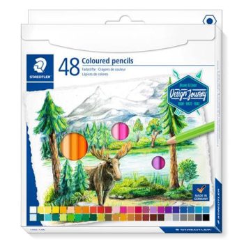   Színes ceruza készlet, hatszögletű, STAEDTLER "Design Journey", 48 különböző szín