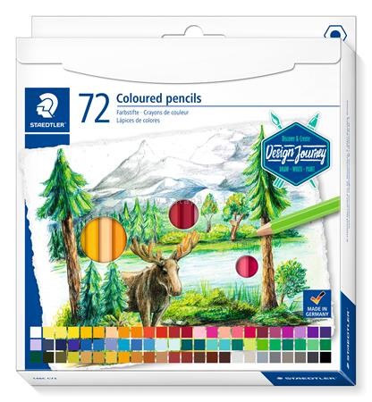 Színes ceruza készlet, hatszögletű, STAEDTLER "Design Journey", 72 különböző szín