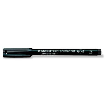   Alkoholos marker, OHP, 1-2,5 mm, STAEDTLER "Lumocolor 314 B", fekete