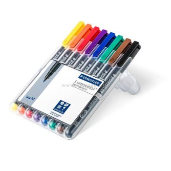   Alkoholos marker készlet, OHP, 1 mm, STAEDTLER "Lumocolor 317 M", 8 különböző szín