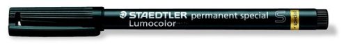 Alkoholos marker, 0,4 mm, S, STAEDTLER "Lumocolor Special", fekete