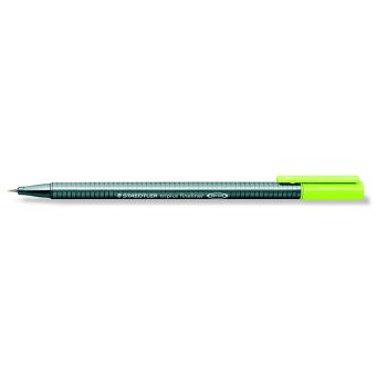 Tűfilc, 0,3 mm, STAEDTLER "Triplus", limezöld