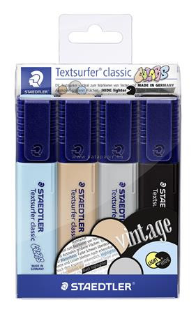 Szövegkiemelő készlet, 1-5 mm, STAEDTLER "Textsurfer Classic Pastel", 4 különböző szín