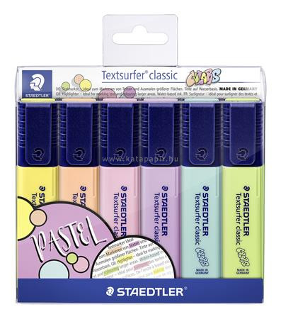Szövegkiemelő készlet, 1-5 mm, STAEDTLER "Textsurfer Classic Pastel", 6 különböző szín