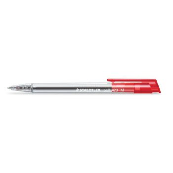   Golyóstoll, 0,5 mm, nyomógombos, STAEDTLER "Ball 423 M", piros