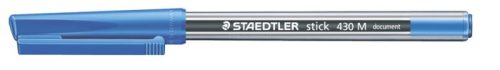 Golyóstoll, 0,5 mm, kupakos, STAEDTLER "Stick Document 430 M", kék