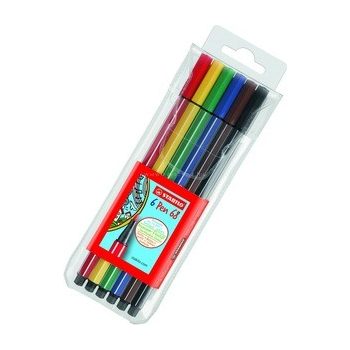   Rostirón készlet, 1 mm, STABILO "Pen 68", 6 különböző szín