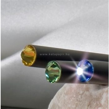   Ceruza, fekete, zafírkék SWAROVSKI® kristállyal, exkluzív, 17cm, ART CRYSTELLA®
